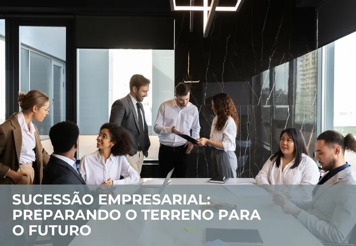 Capa do mini e-book Sucessão empresarial: preparando o terreno para o futuro